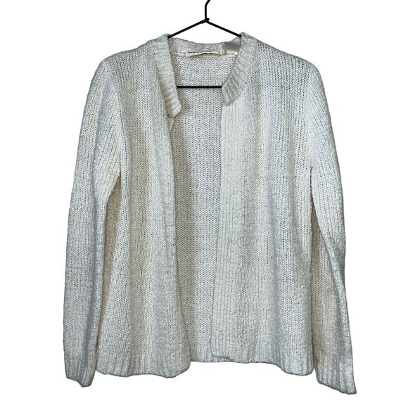 Gerard Works Womens Sz L Hand Loomed Cardigan Sweater White - Picture 1 of 2